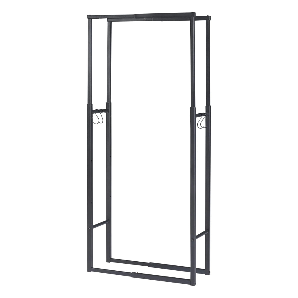 Portalegna in acciaio larghezza 60-100 cm nero 03_0010490