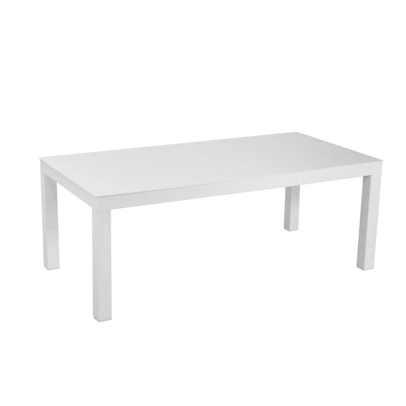 Tavolino alluminio bianco cm 120x60h45