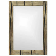 Specchio da Bagno | Specchio decorativo Rettangolare Naturale 50 x 2,5 x 70 cm