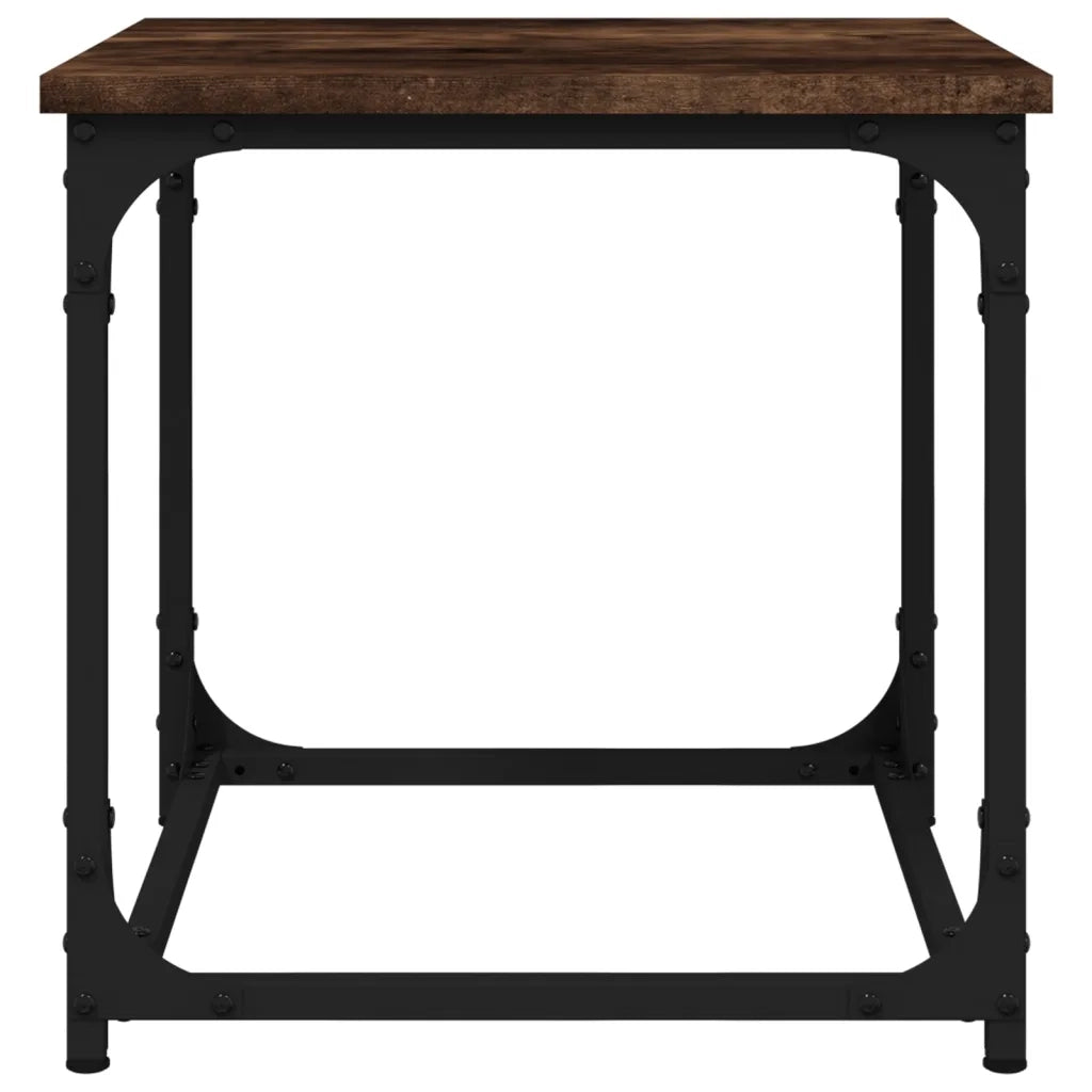 Tavolino da Salotto Rovere Fumo 40x40x40cm in Legno Multistrato 823289