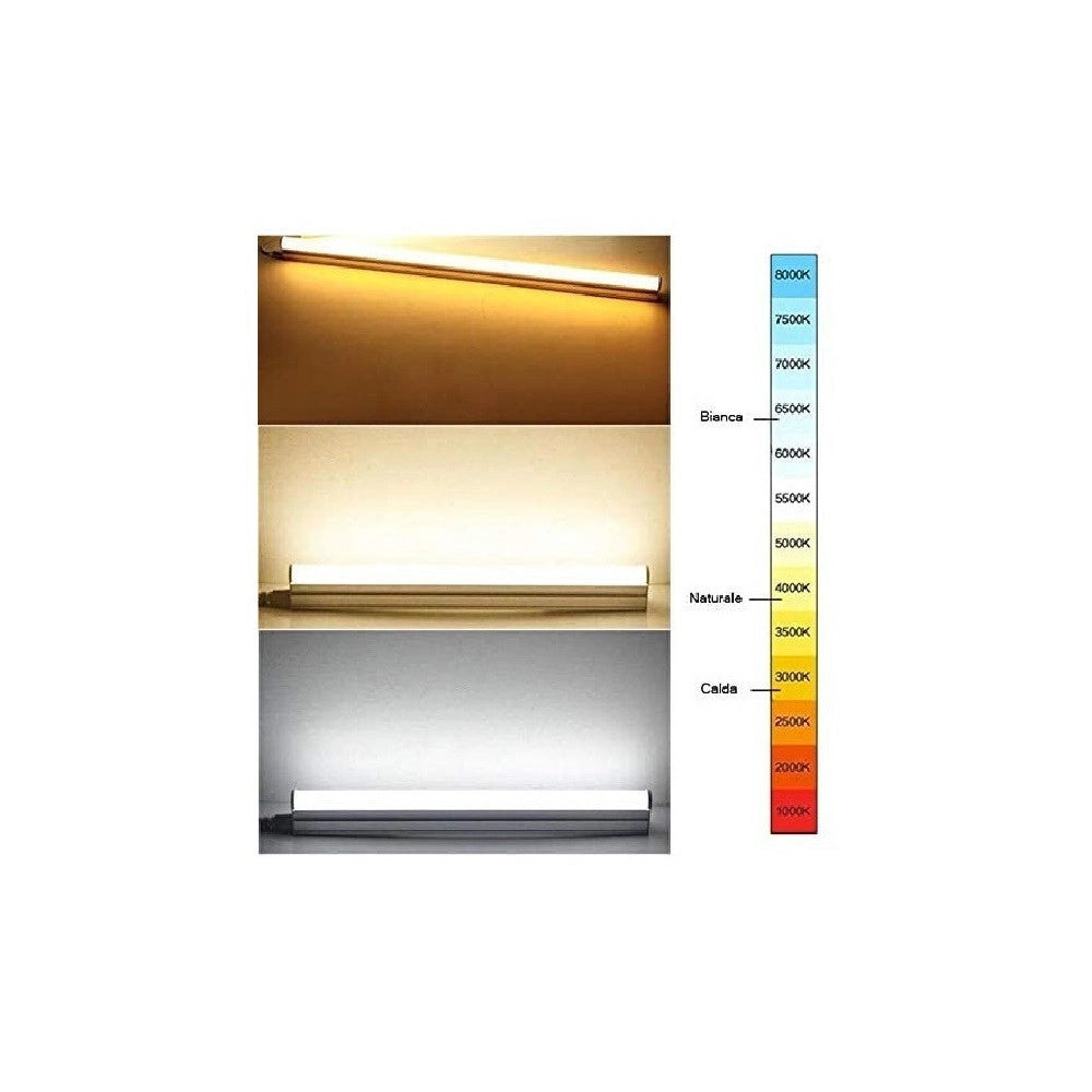 Trade Shop - Plafoniera Led Neon Sottopensile Opaco Vari Toni Luce 24 Watt 120 Cm -