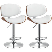 Sgabello da bar regolabile in altezza ¨C zephmum ¨C bianco 53x52x92-112 cm