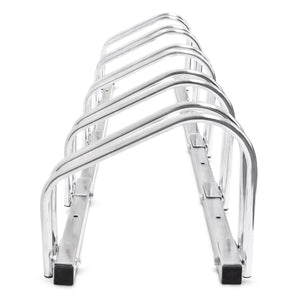 Sistema portabici portabici ribaltabile 5 bici pratico garage a terra o a muro 3413004