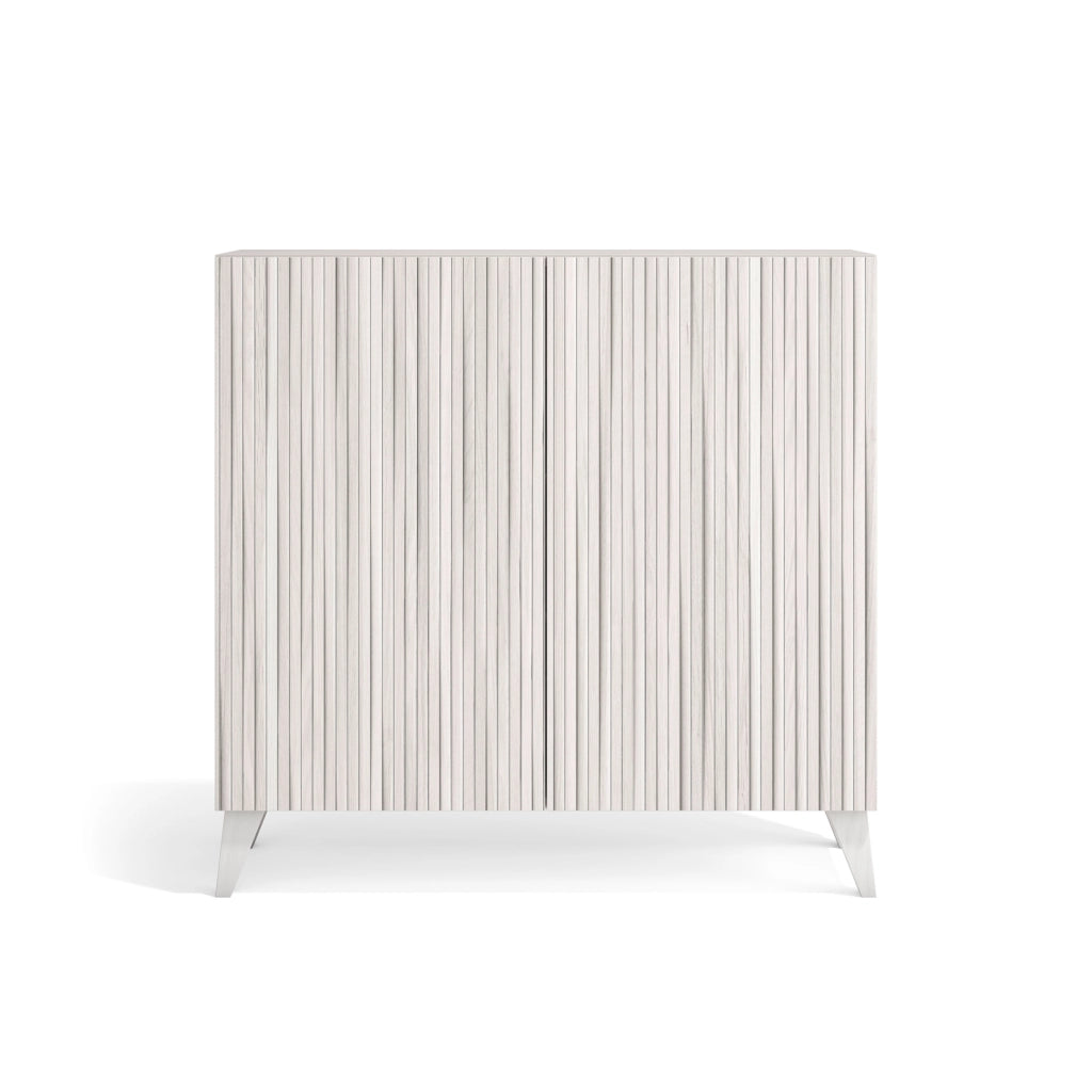Scarpiera Herdasa effetto bianco ante stampa doghe bianche 87x90x27