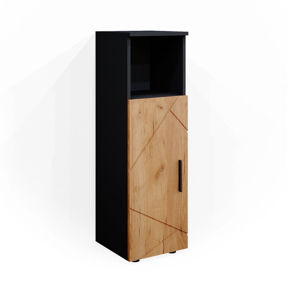 Mobiletto bagno Irma Rovere dorato/Antracite 30 x 95 cm Vicco