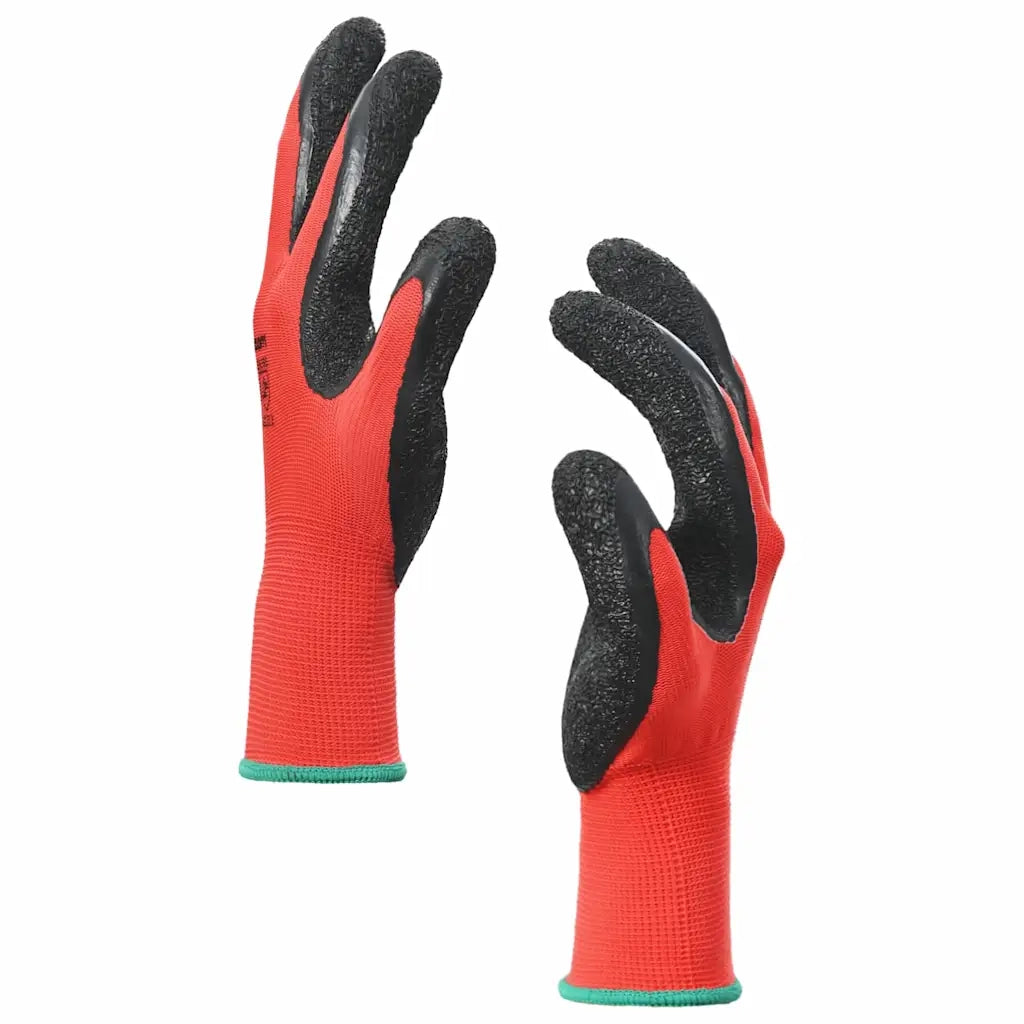 Guanti da Lavoro 12 pz Rosso e Nero 11 / XXL CFW5371990