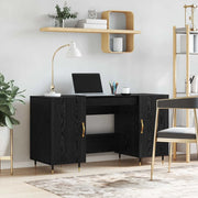 Scrivania Rovere nero 140 x 50 x 75 cm Legno multistrato 879524