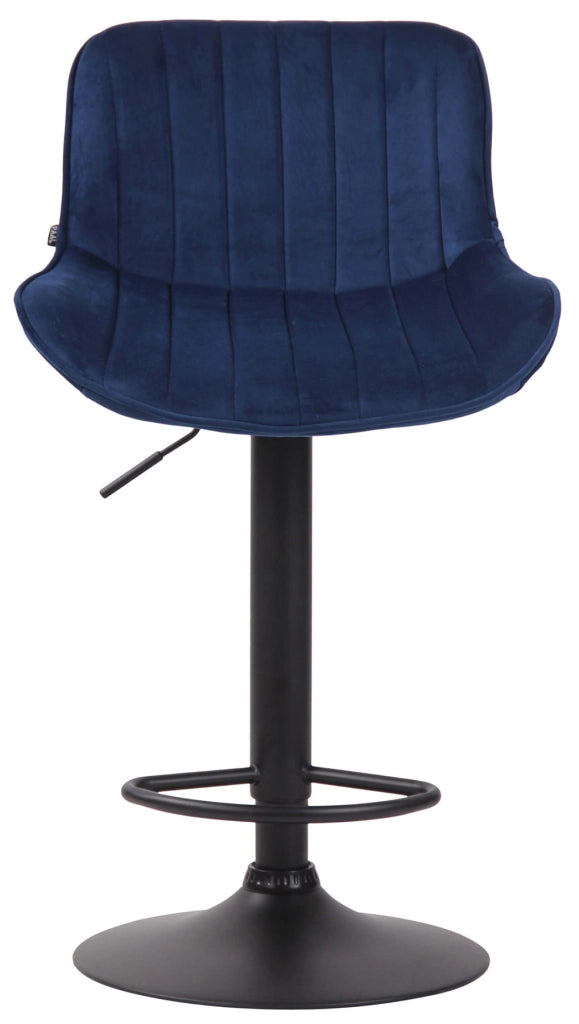 Set di 2 sgabelli da bar Lentini Velvet blu,nero