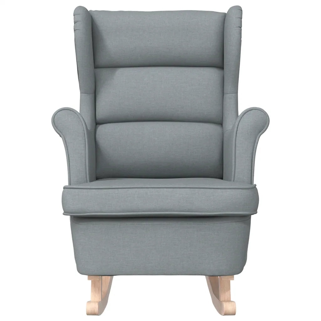 Sedia a Dondolo Grigio Chiaro 74x90x102 cm in Tessuto 4016919
