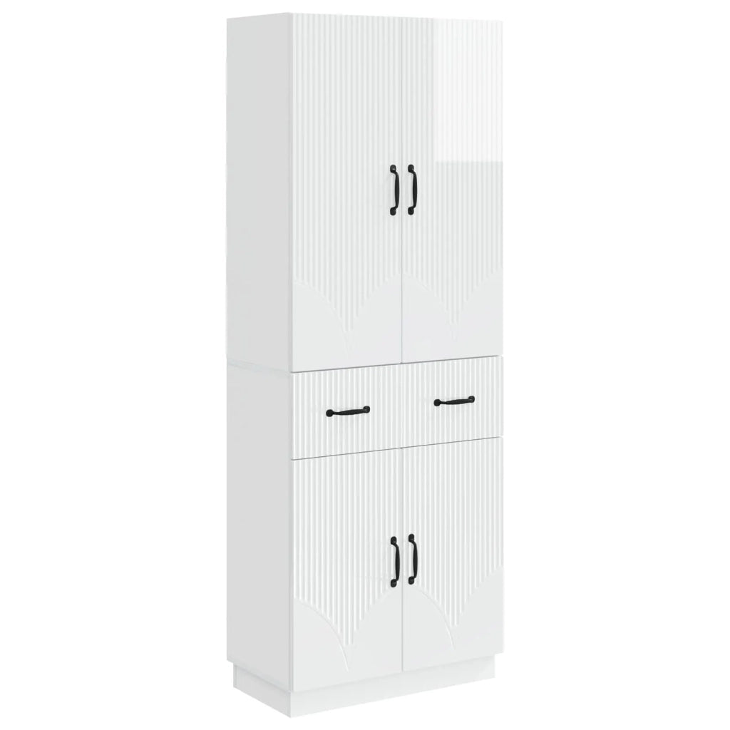 Set di armadi 2 pz Bianco Lucido Legno ingegnerizzato 3416830