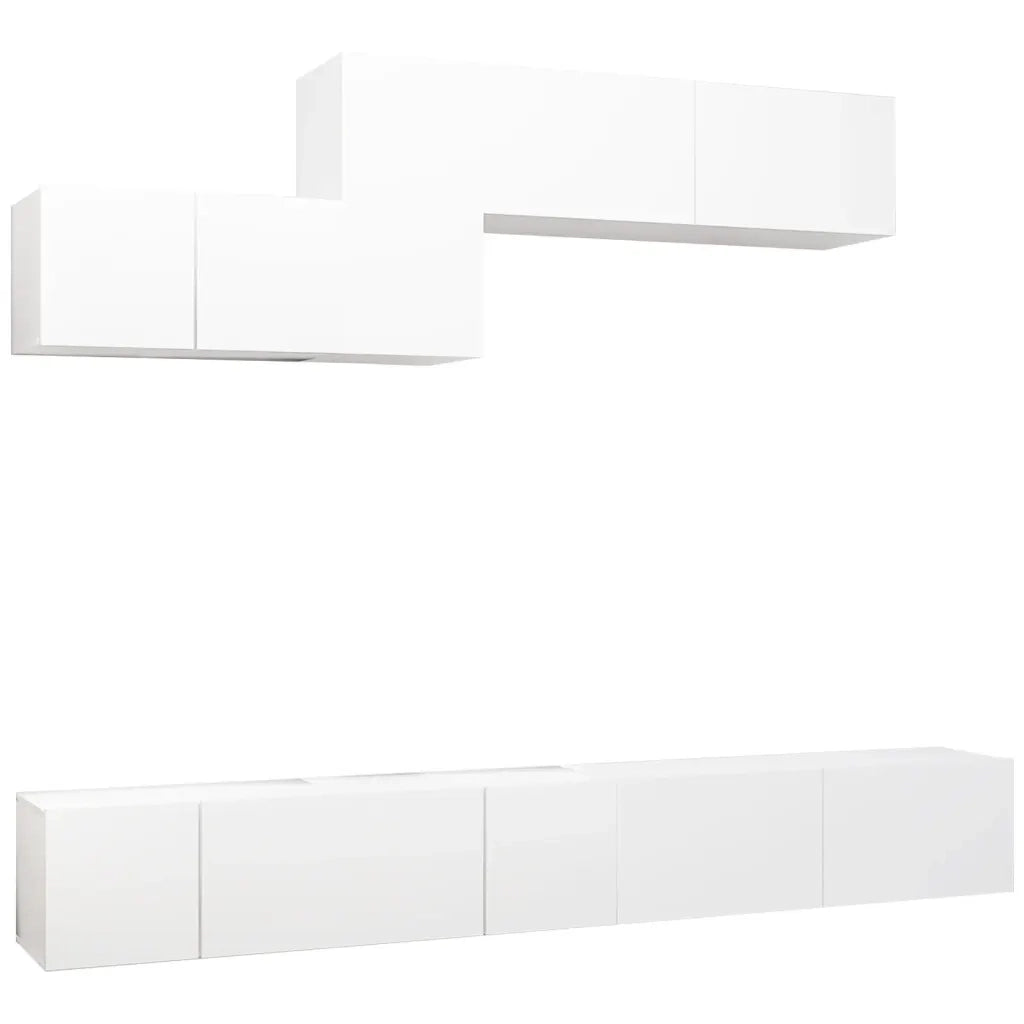 Set Mobile TV 6 pz Bianco in Truciolato cod mxl 65737