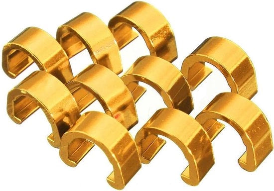Kit di guida per cavi freno bicicletta con contenitore, C-clips, asta freno in alluminio e supporto tubolare (10 pezzi)