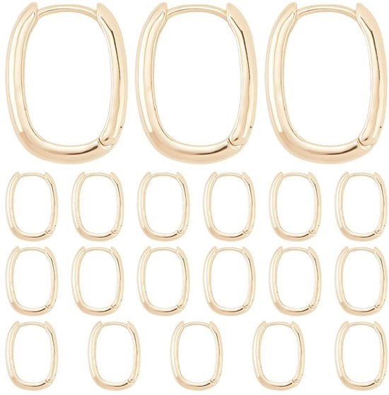 20 pezzi di orecchini in ottone dorato 18K per gioielleria artigianale DIY