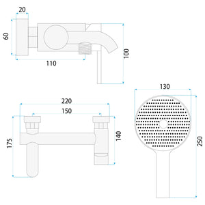 Rubinetto Da Vasca Rea Foster Nickel Brush