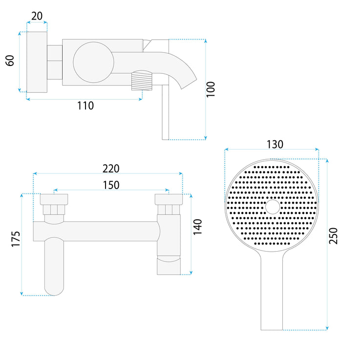 Rubinetto Da Vasca Rea Foster Nickel Brush