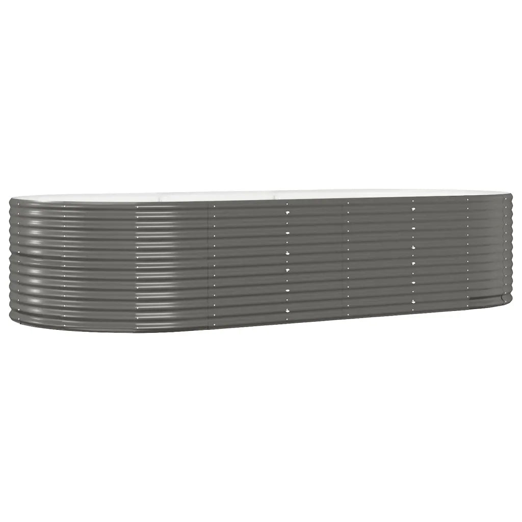 Letto Giardino Acciaio Verniciato Polvere 291x140x68 cm Grigio
