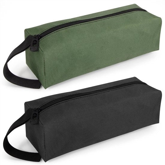 Set di attrezzi portatile multifunzionale - Taschi impermeabili - 2 pezzi - Nero/Verde - Progettazione compatta - Set di attrezzi portatile