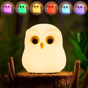 Lampada da notte uccello lampada da notte per bambini LED-USB in silicone luce per l'allattamento regolabile portatile lampada toccata camera da letto per bambini lampada per dormire regalo per bambini decorazione per bambini