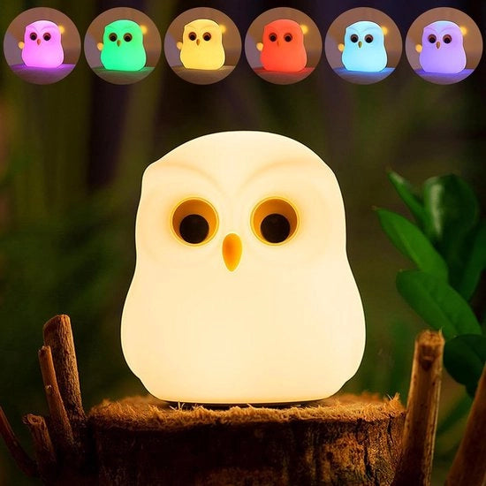 Lampada da notte uccello lampada da notte per bambini LED-USB in silicone luce per l'allattamento regolabile portatile lampada toccata camera da letto per bambini lampada per dormire regalo per bambini decorazione per bambini