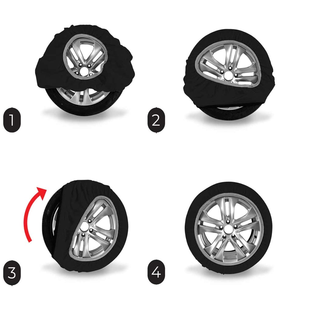Calze Da Neve per Auto Omologate EN 16662-1 2020 Modello Nero Standard Misura XS
