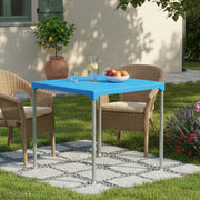 Brownstown, Tavolo da Esterno 4 Posti Made in Italy, 75x75x72h cm Azzurro