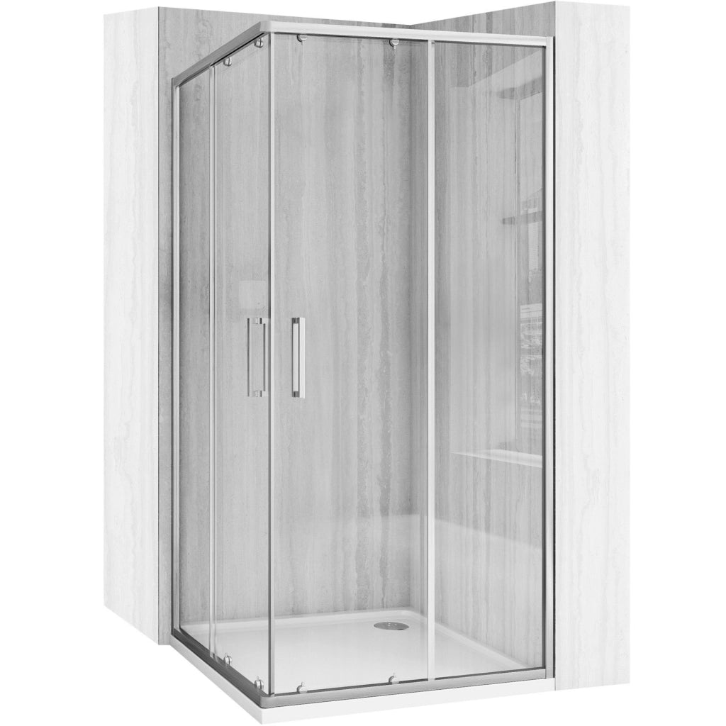 Cabina Doccia Rea City 90x90 Nickel Brush senza piatto doccia