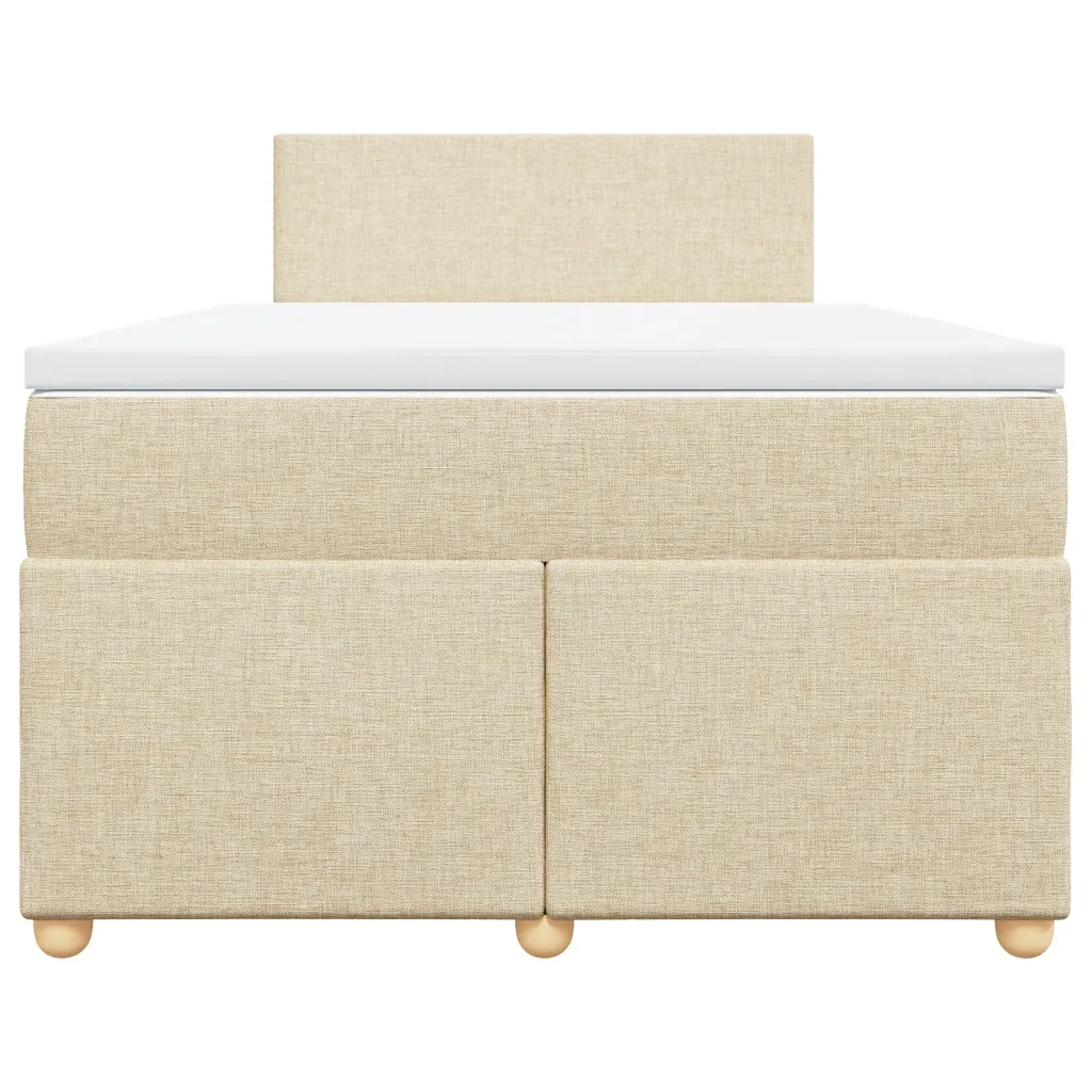 Giroletto a Molle con Materasso Crema 120x200 cm in Tessuto