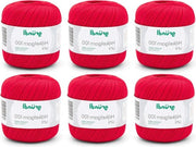 Seta a 100 greti con 100 greti ciascuno, colore rosso segnale, 6 pezzi