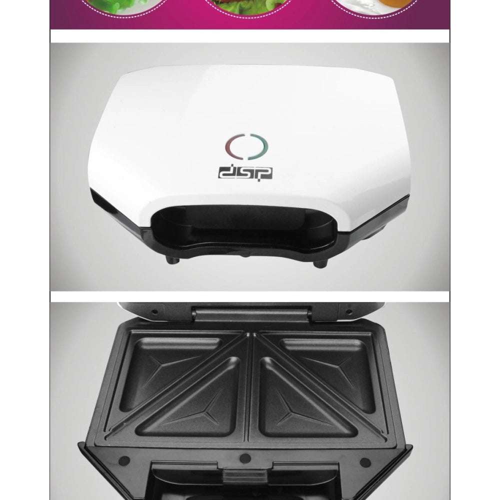 Trade Shop - Tostiera Elettrica Piastra Grill Sandwich Antiaderente Tostapane Elettrico 750w -