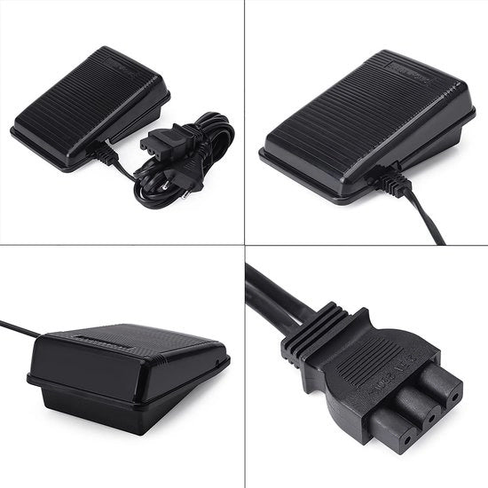 Regolazione elettronica della velocità della macchina da cucire - Schiaccia piede universale - Controllo di velocità variabile - Nero - Adatto per {BRAND} e altro...