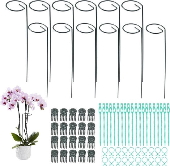 Supporti per piante in metallo da 40 cm - 12 pezzi di sostegni per piante per protezione delle piante nel giardino - per rose, gigli, verdure, pomodori, peperoncini.