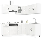 Set Mobili da Cucina 11 pz Lucca Bianchi Lucido in Truciolato 3314953