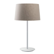VIVIEN Lampada da Tavolo Bianca con Paralume Conico Tortora E27 IP20 - Illuminazione d'Interni in Metallo - Rossi Group