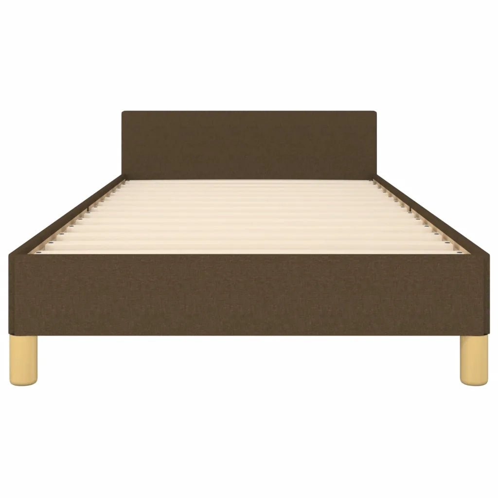Giroletto senza Materasso Marrone Scuro 100x200 cm Tessuto