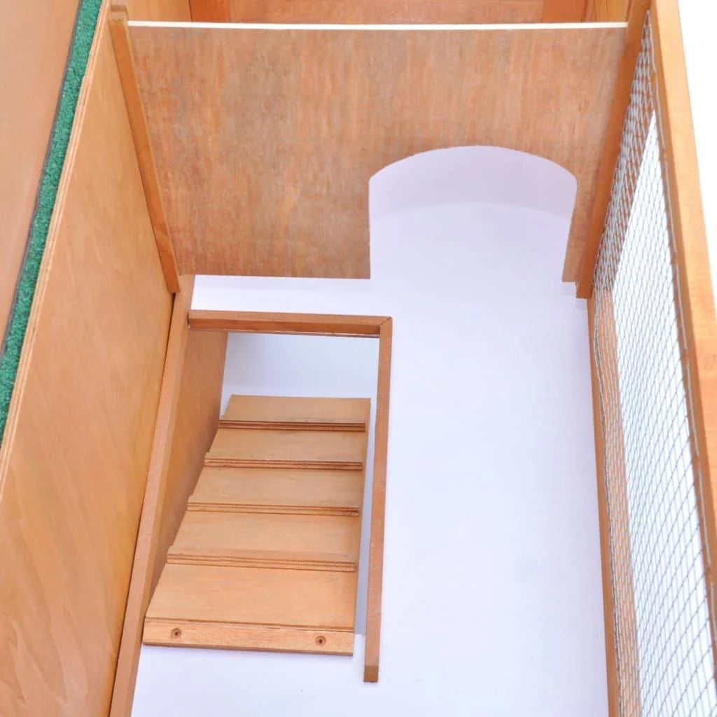 Gabbia/recinto da esterno 90 x 45 x 80 cm per piccoli animali 1 porta in legno 02_0000618