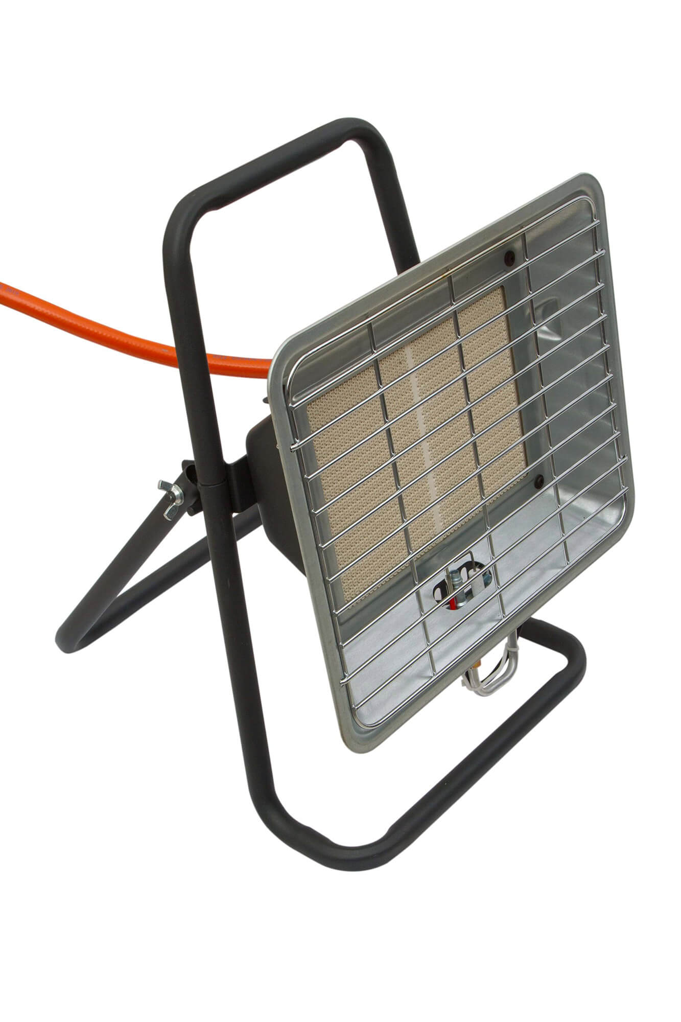 Stufa a Gas Gpl da Interno con Supporto 3,5kW Qlima FGHX145 Silver e Nero