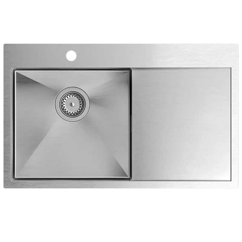 Lavello In Acciaio Russel 111 Brush Nickel Ventricolo destro