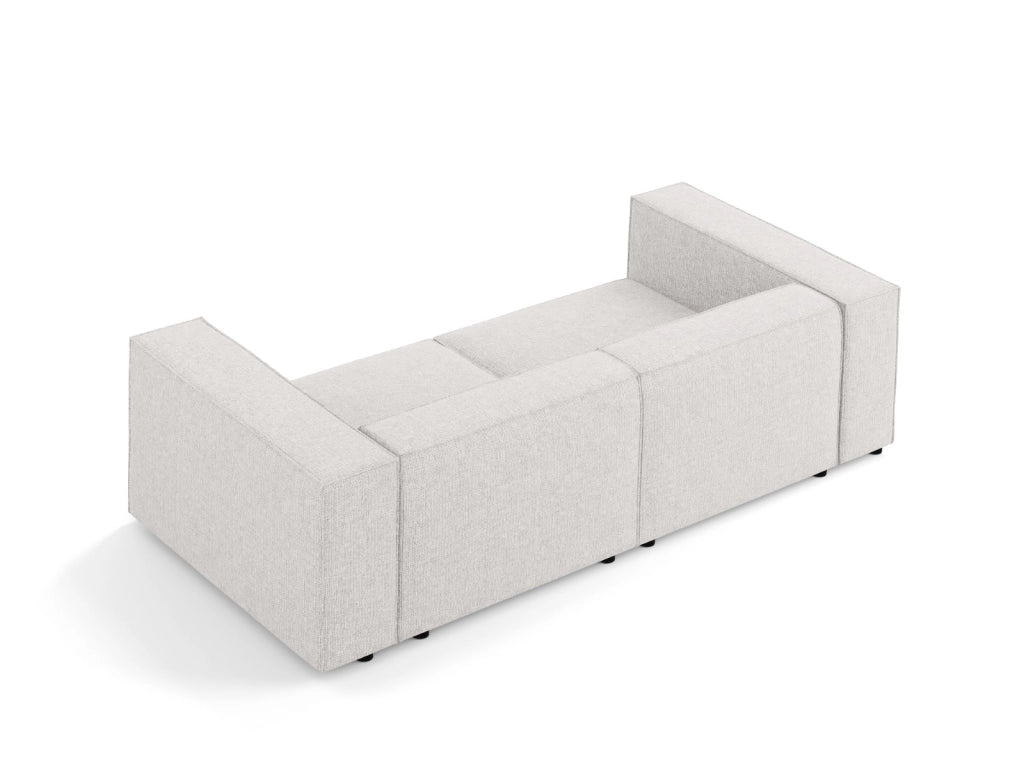 Cosmopolitan Design - Divano "Arendal" 3 posti in ciniglia grigio chiaro 