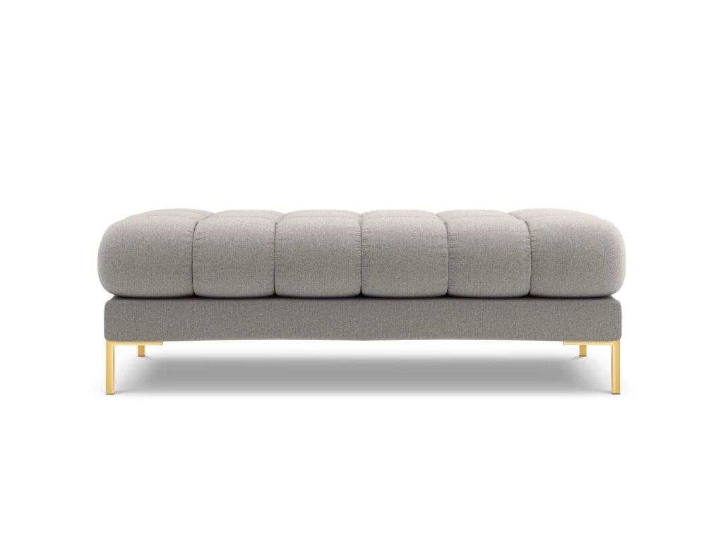 Cosmopolitan Design - Panca "Bali" 2 posti in tessuto strutturato grigio chiaro 