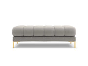 Cosmopolitan Design - Panca "Bali" 2 posti in tessuto strutturato grigio chiaro 