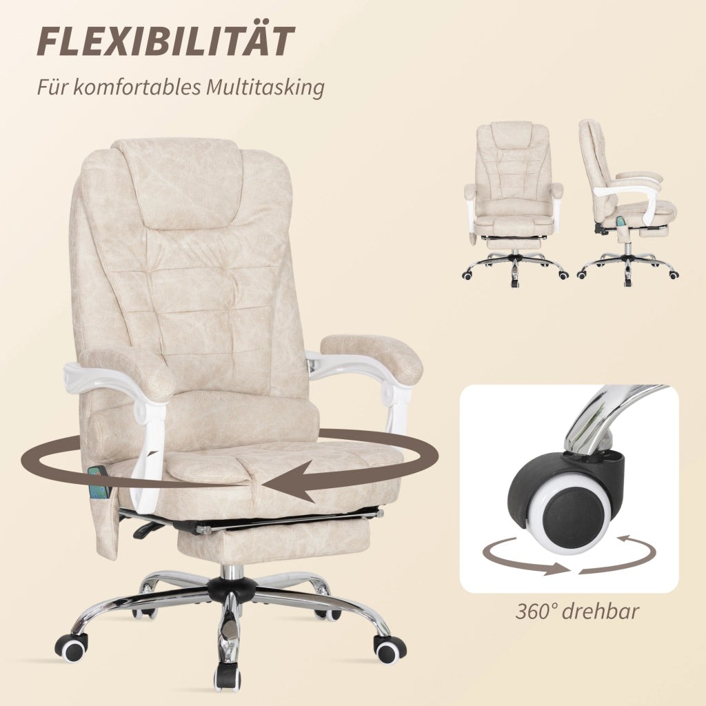 Sedia da ufficio ergonomica con massaggio ¨C zephmum ¨C Grigio 65x160x104cm