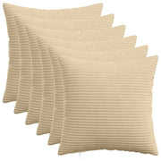 Federa 6 pcs HEERLEN Verde Grigio 50 x 50 cm corduroy 910883