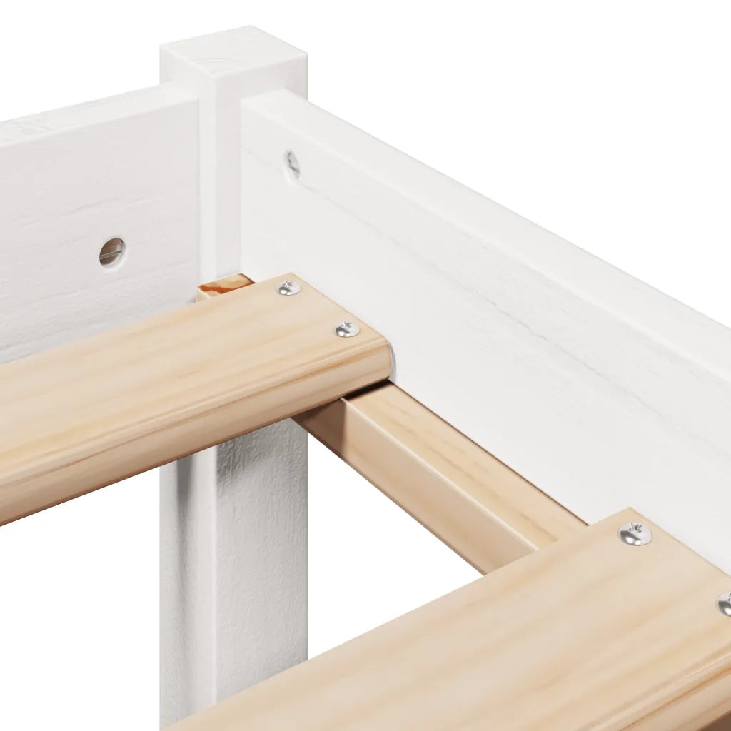 vidaXL Letto senza Materasso Bianco 160x200 cm Legno Massello di Pino