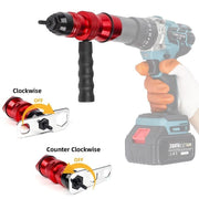 Kit conversione da trapano a rivettatrice inserti rivetti filettati M3-M10 07445