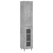 Credenza buffet cassettiera mobile contenitore organizer cucina soggiorno soggiorno alto 34,5 x 34 x 180 cm derivati ​​del legno grigio 02_0034328