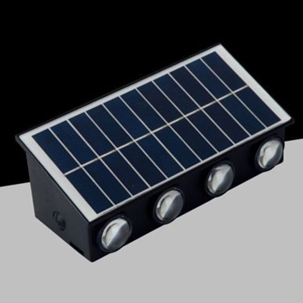 Trade Shop - Applique Solare Led Esterno Giardino A Parete Con Sensore Luce Calda 3000k Ip65 Ewg-08t-c -
