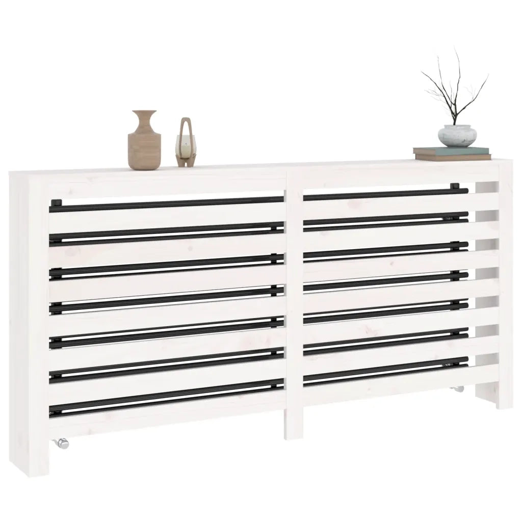 Copertura Termosifone Bianca 169x19x84 cm Legno Massello Pino 822607