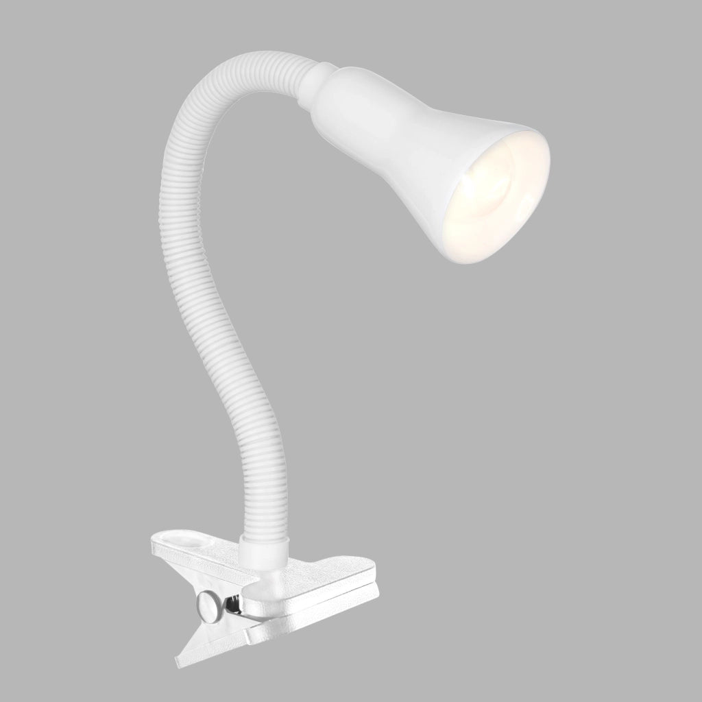 Lampada Contemporanea Desk Partners Acciaio Bianco Policarbonato 1 Luce E14