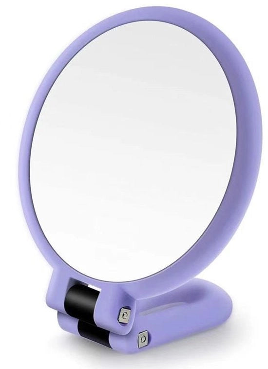 Specchio da trucco 20x ingrandimento - Ronde ingrandente - Specchio portatile per la bagno - Per close-up make-up e cura della pelle - Blu - Specchio 20x + pinza