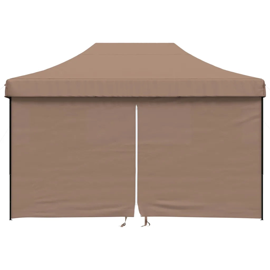 Tendone per Feste Pieghevole Pop-Up con 4 Pareti Marrone 4004980